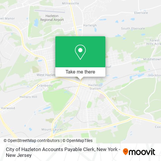 Mapa de City of Hazleton Accounts Payable Clerk