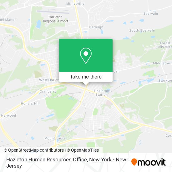Hazleton Human Resources Office map
