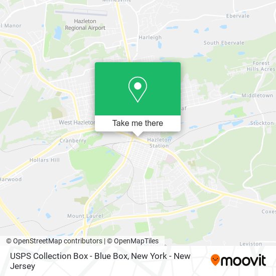 USPS Collection Box - Blue Box map