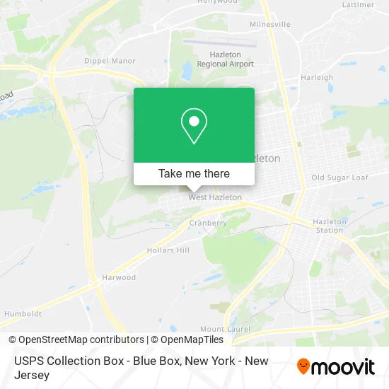 USPS Collection Box - Blue Box map