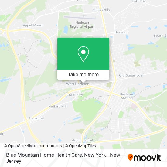 Blue Mountain Home Health Care map