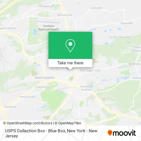 USPS Collection Box - Blue Box map