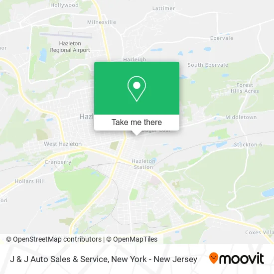 J & J Auto Sales & Service map