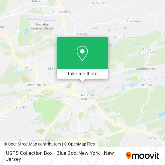 USPS Collection Box - Blue Box map