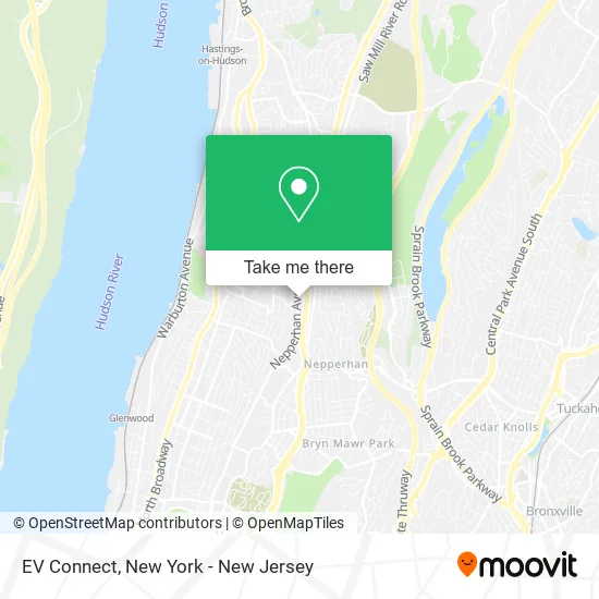 EV Connect map