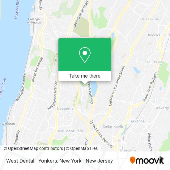 West Dental - Yonkers map