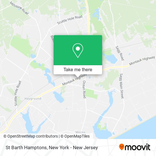 St Barth Hamptons map