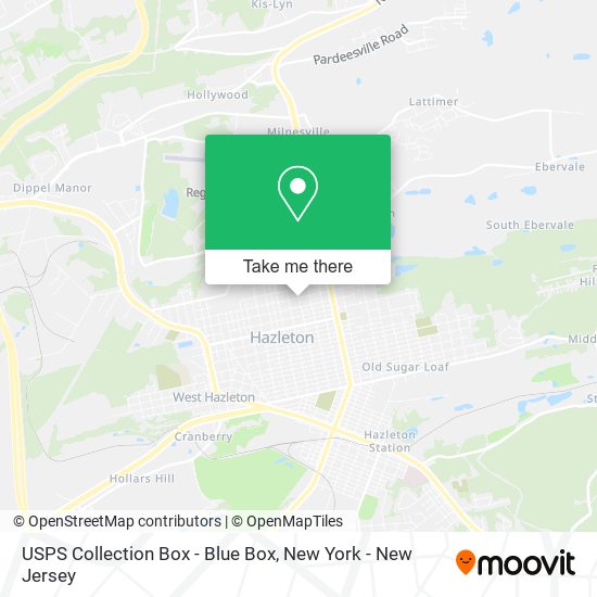USPS Collection Box - Blue Box map
