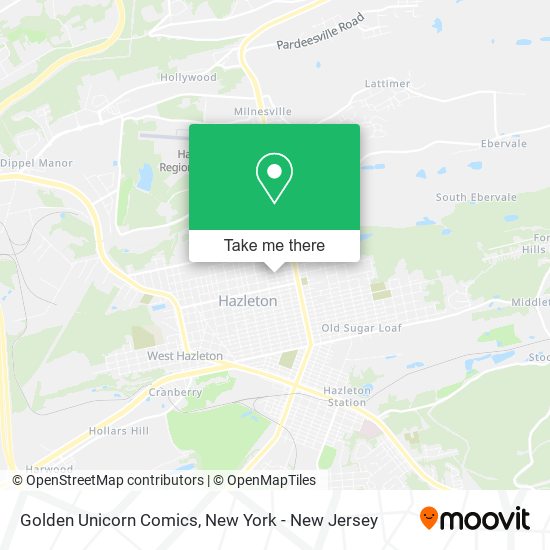 Mapa de Golden Unicorn Comics
