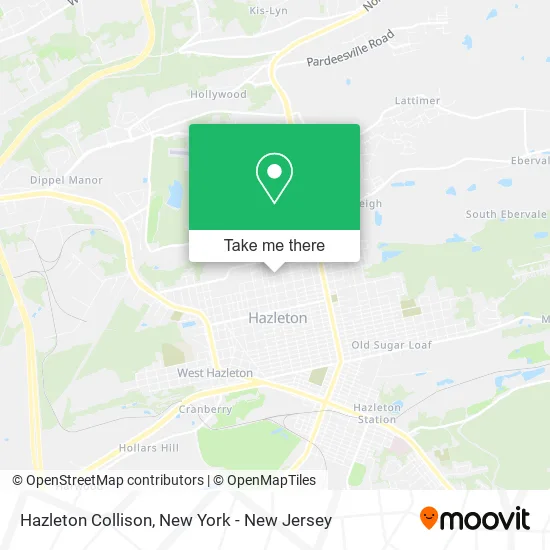 Hazleton Collison map