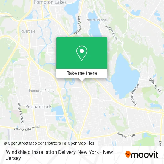 Windshield Installation Delivery map