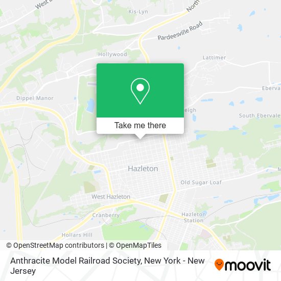 Anthracite Model Railroad Society map