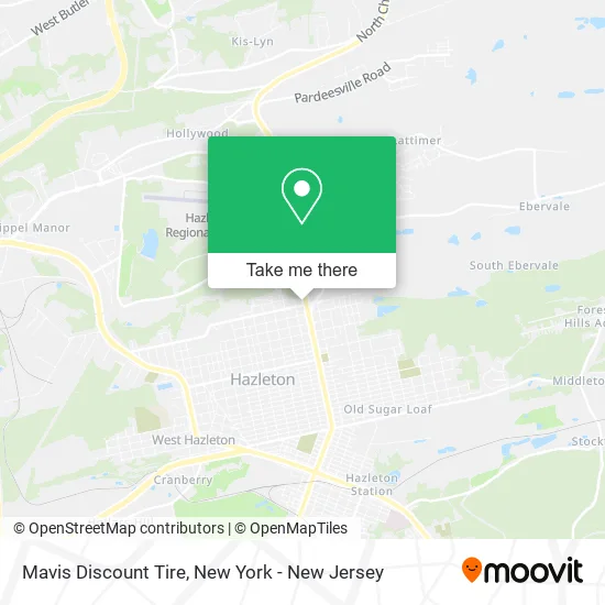 Mapa de Mavis Discount Tire