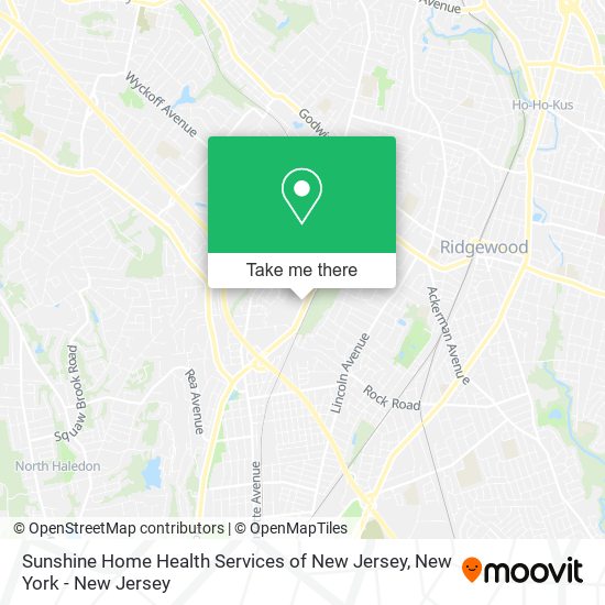 Sunshine Home Health Services of New Jersey map