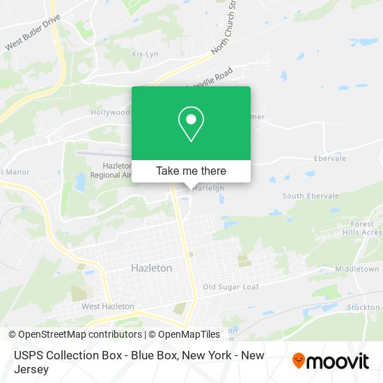 USPS Collection Box - Blue Box map