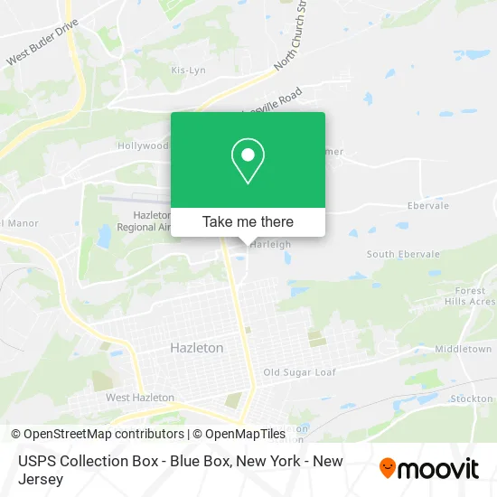 USPS Collection Box - Blue Box map