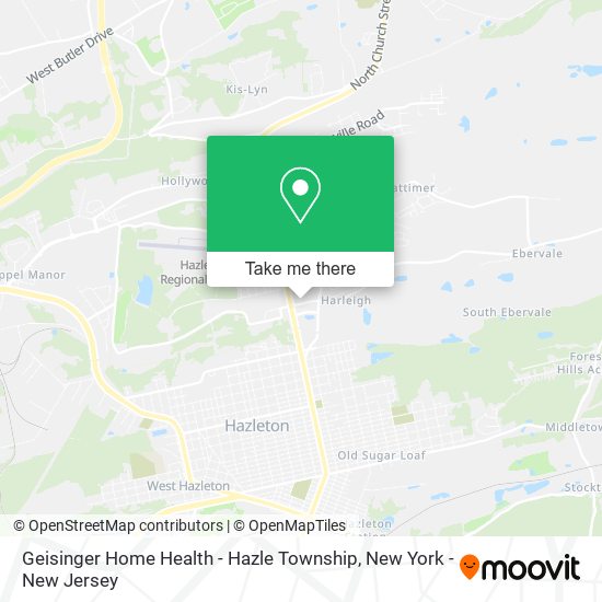 Mapa de Geisinger Home Health - Hazle Township