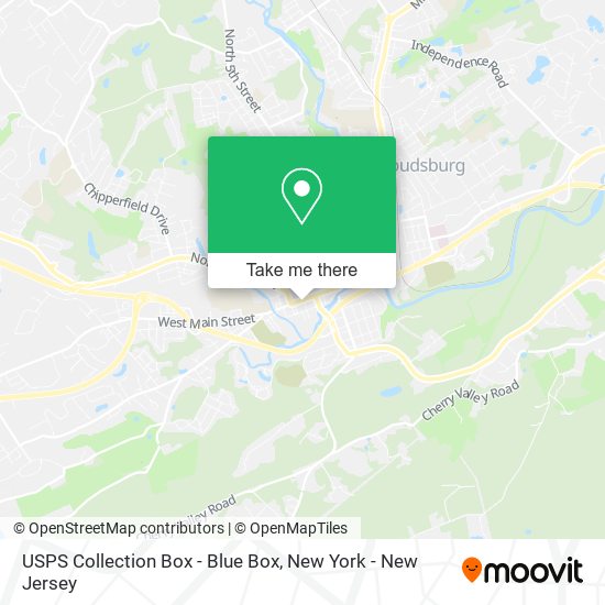 Mapa de USPS Collection Box - Blue Box