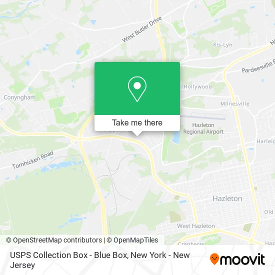 USPS Collection Box - Blue Box map