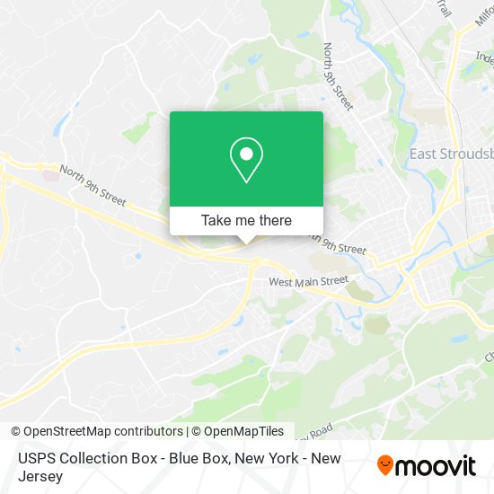 Mapa de USPS Collection Box - Blue Box