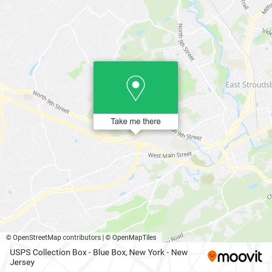 Mapa de USPS Collection Box - Blue Box