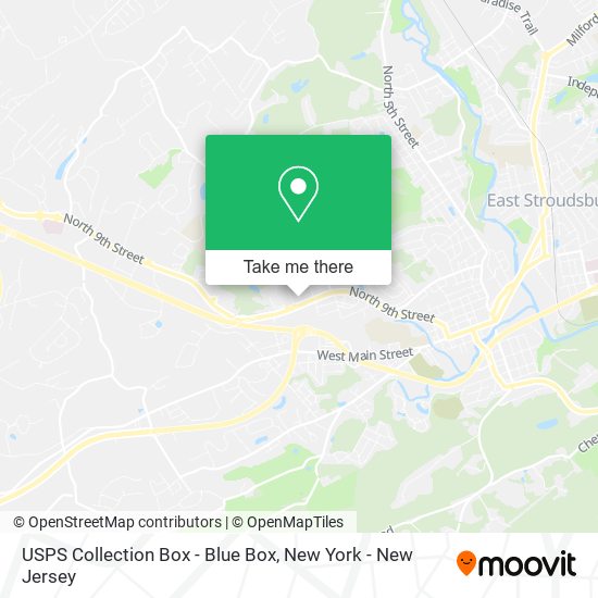 USPS Collection Box - Blue Box map