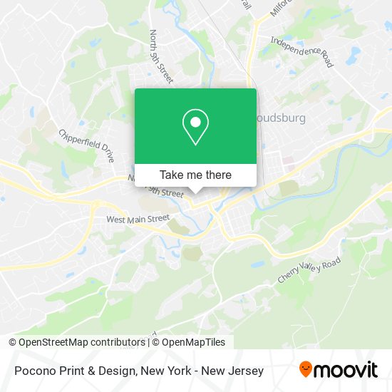 Mapa de Pocono Print & Design