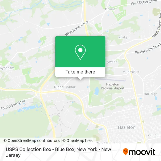 USPS Collection Box - Blue Box map