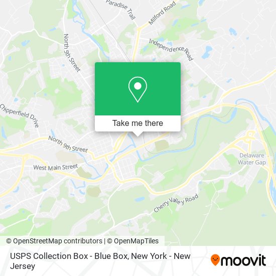 USPS Collection Box - Blue Box map