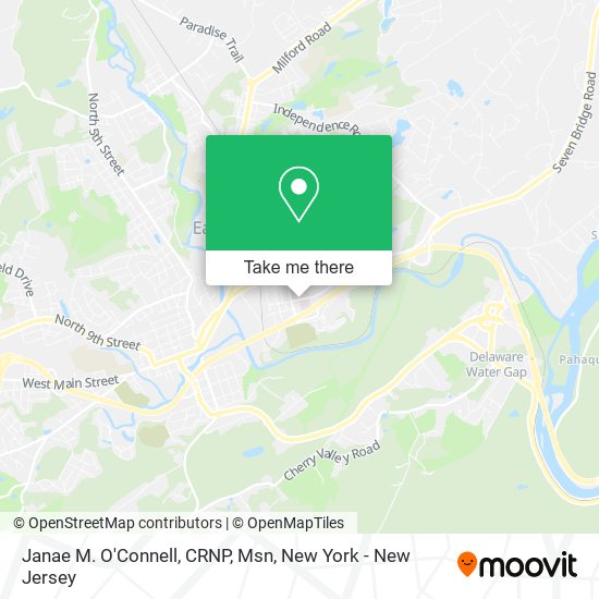 Janae M. O'Connell, CRNP, Msn map