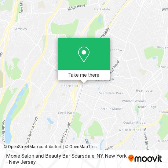 Moxie Salon and Beauty Bar Scarsdale, NY map