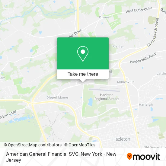 American General Financial SVC map