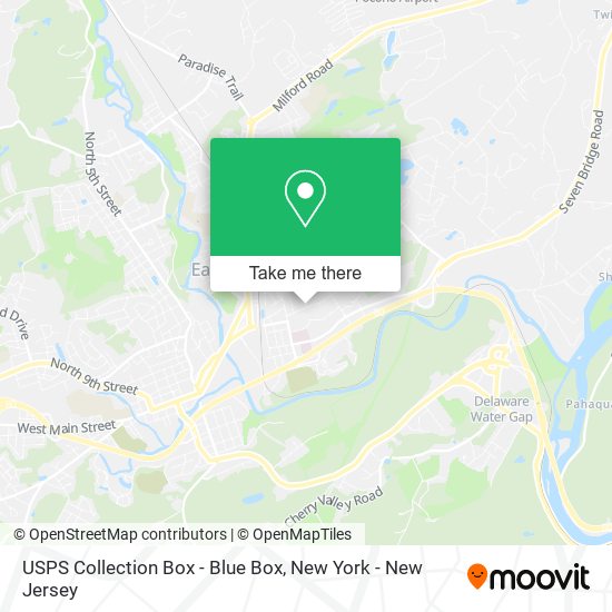 Mapa de USPS Collection Box - Blue Box