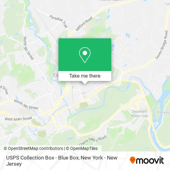USPS Collection Box - Blue Box map