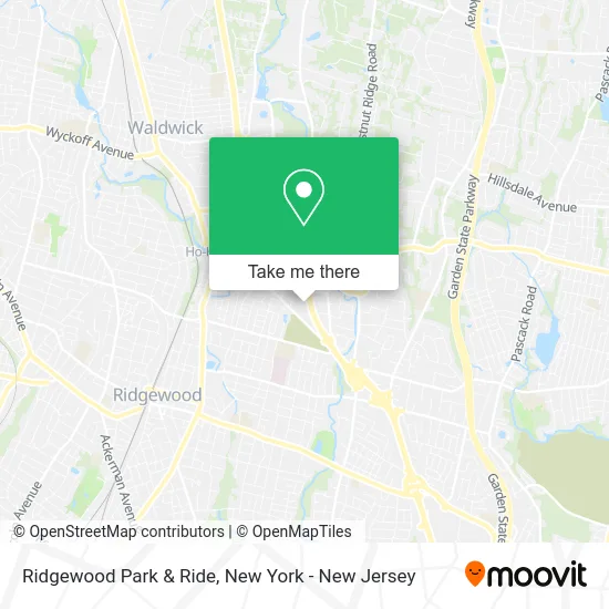 Ridgewood Park & Ride map