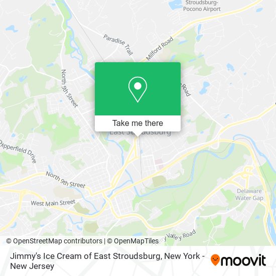 Jimmy's Ice Cream of East Stroudsburg map