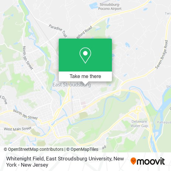 Mapa de Whitenight Field, East Stroudsburg University