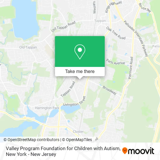 Valley Program Foundation for Children with Autism map