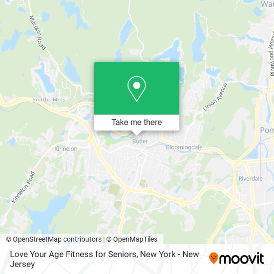 Love Your Age Fitness for Seniors map