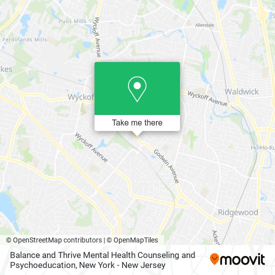 Mapa de Balance and Thrive Mental Health Counseling and Psychoeducation