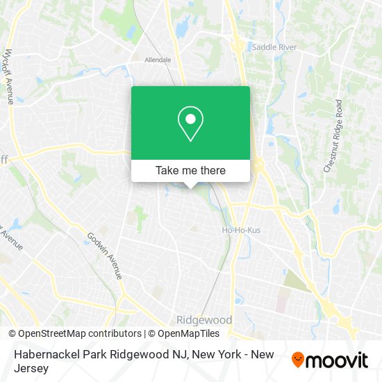 Mapa de Habernackel Park Ridgewood NJ