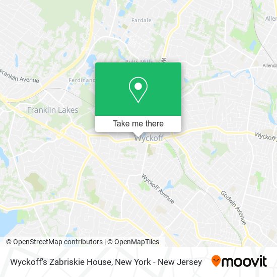 Mapa de Wyckoff's Zabriskie House