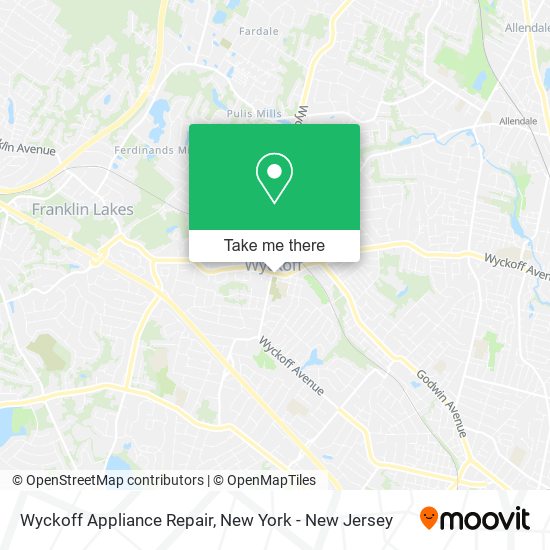 Mapa de Wyckoff Appliance Repair