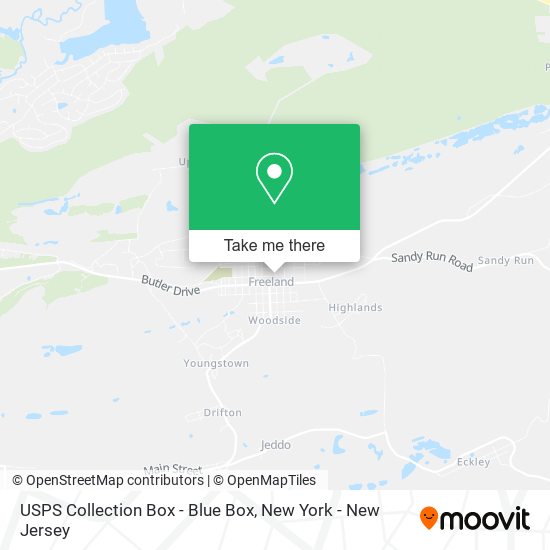 USPS Collection Box - Blue Box map
