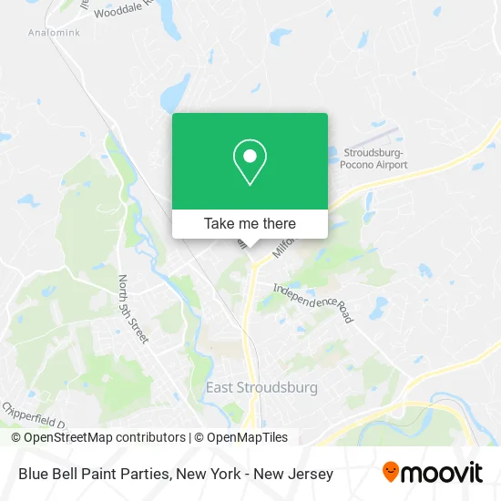 Blue Bell Paint Parties map