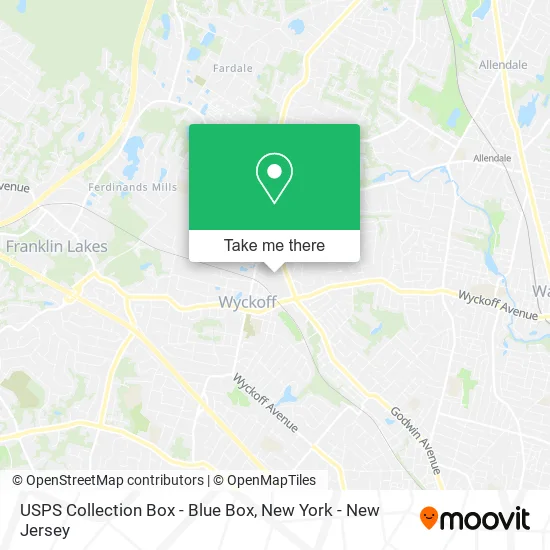 USPS Collection Box - Blue Box map