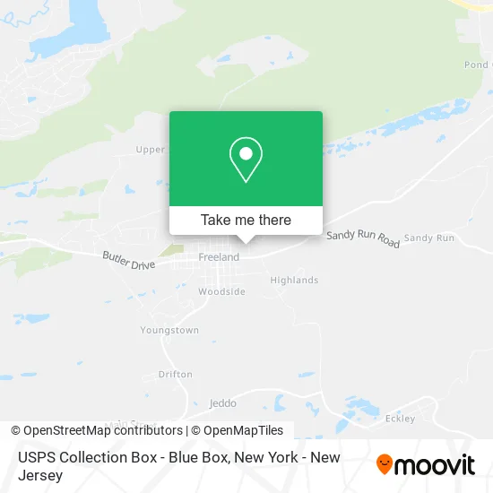 USPS Collection Box - Blue Box map