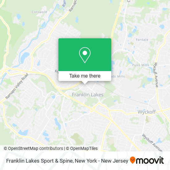 Mapa de Franklin Lakes Sport & Spine