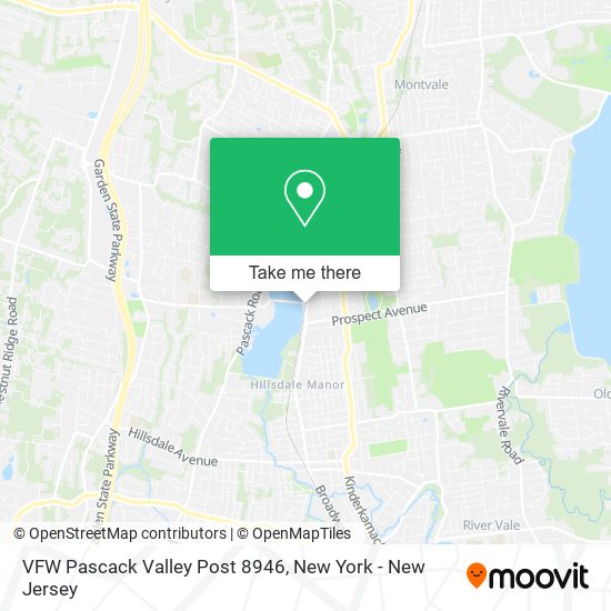 VFW Pascack Valley Post 8946 map