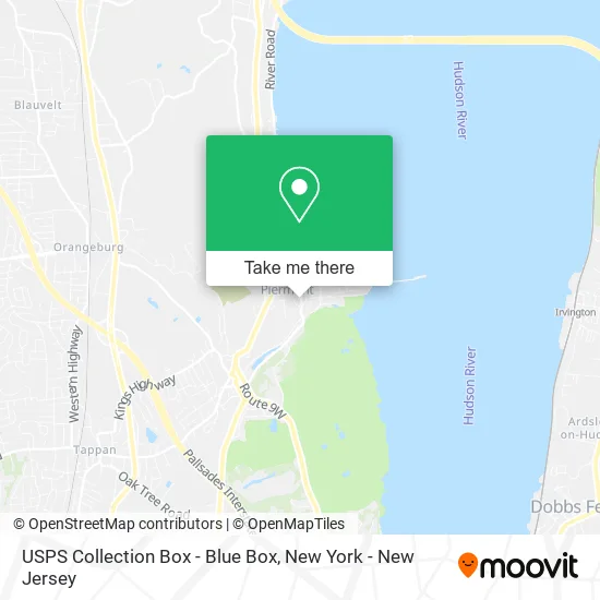 USPS Collection Box - Blue Box map